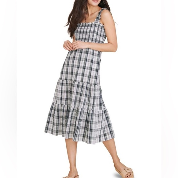 Veronica Beard Ziada Plaid Tiered Dress size 00